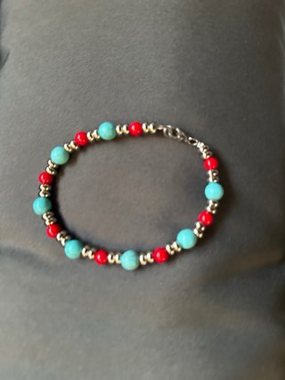 Bracciale Agata Pasta Turchese e Acciaio