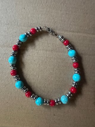 Bracciale Agata Pasta Turchese e Acciaio