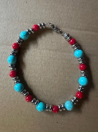 Bracciale Agata Pasta Turchese e Acciaio