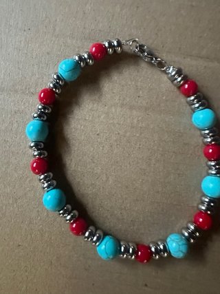 Bracciale Agata Pasta Turchese e Acciaio
