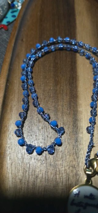 Collana uncinetto con ciondolo frase mare