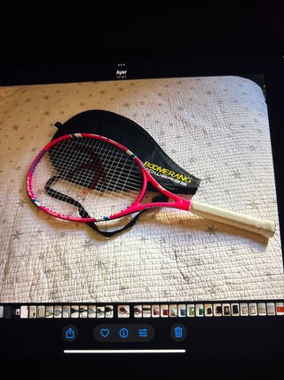 Raqueta de tenis rosa Boomerang