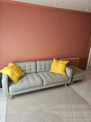 Sofá 3 plazas + reposapiés IKEA Landskrona