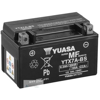 BATERÍA YTX7A-BS HONDA HYOSUNG KYMCO SUZUKI YUASA