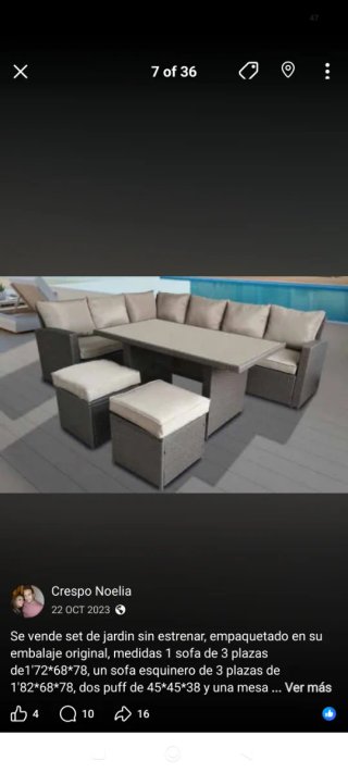 Set de jardín ratán nuevo