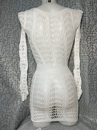 Lencería de encaje blanco, talla única