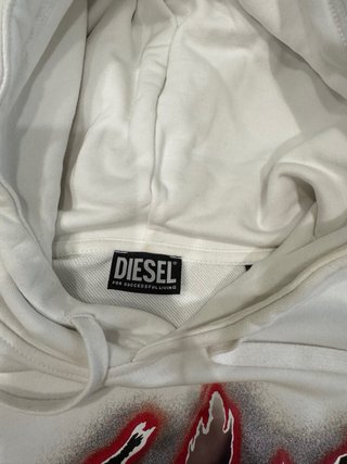 Felpa Diesel bianca con stampa