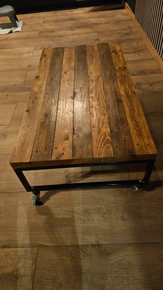 Mesa de centro madera y metal