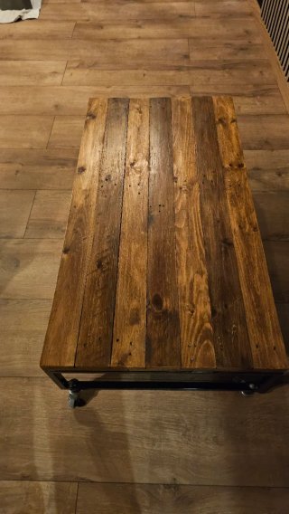 Mesa de centro madera y metal