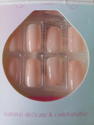 Lote uñas postizas beige y rosa