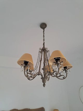 Lámpara de techo Borgia Conti Beige/Gris
