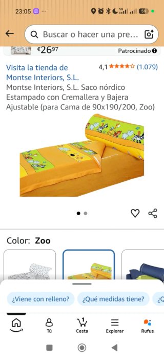 Juego de Cama Infantil Kabely Corallina.