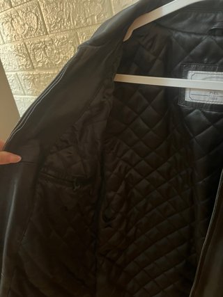 Cazadora Piel ADROPA 2 Acolchada Negra Talla M