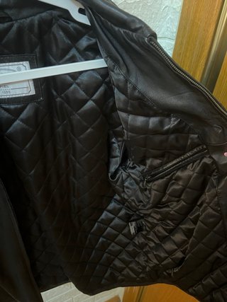 Cazadora Piel ADROPA 2 Acolchada Negra Talla M
