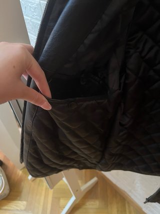 Cazadora Piel ADROPA 2 Acolchada Negra Talla M