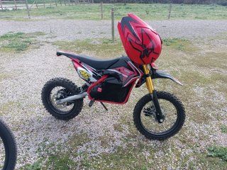 Moto Eléctrica Infantil Motocross Roja Negra