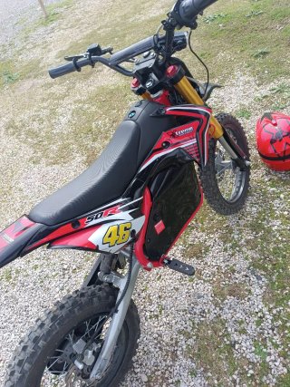Moto Eléctrica Infantil Motocross Roja Negra