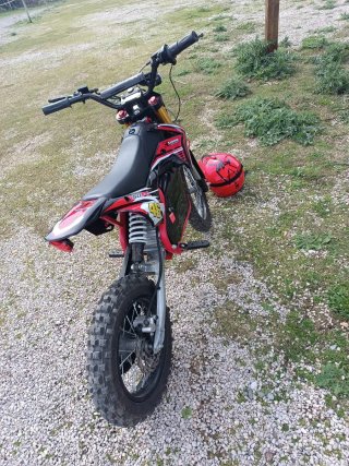 Moto Eléctrica Infantil Motocross Roja Negra