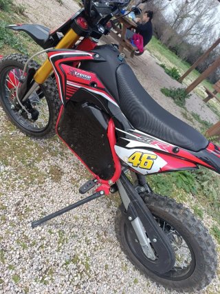 Moto Eléctrica Infantil Motocross Roja Negra