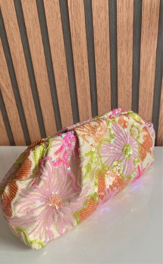 Bolso artesanal bordado lentejuelas