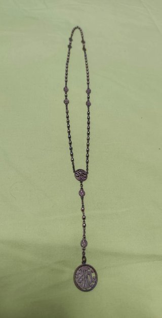 Rosario antiguo con medalla y ovalo
