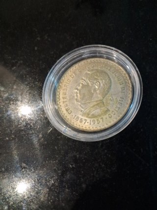 4 Monedas Plata México años 1957/ 1959 /1975 /1976