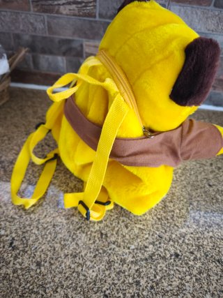 Pelúcia Cão Amarelo mochila