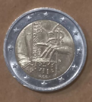 Moneda 2 euros conmemorativa Italia 2009