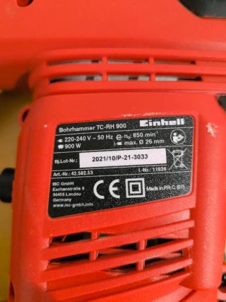 Taladro Einhell Martillo Perforador TC-RH 900
