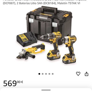 Maletín TSTAK VI DeWalt con herramientas