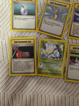 Cartas Pokémon 1995 Entrenador weedle meowth anime