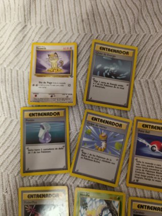 Cartas Pokémon 1995 Entrenador weedle meowth anime