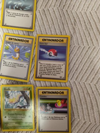 Cartas Pokémon 1995 Entrenador weedle meowth anime