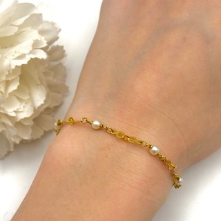 Pulsera de oro 18kt con perlas