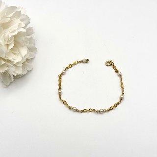 Pulsera de oro 18kt con perlas