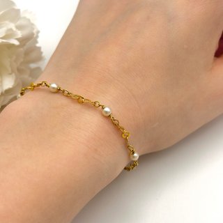 Pulsera de oro 18kt con perlas