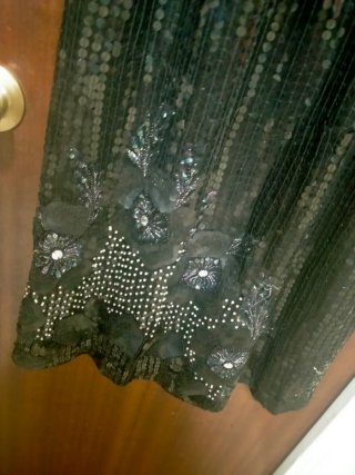 Conjunto fiesta lentejuelas negro y plata