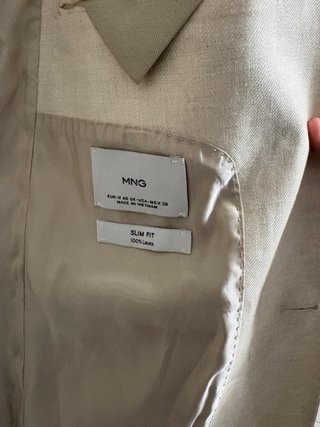 Americana Lino Beige Mango Talla M