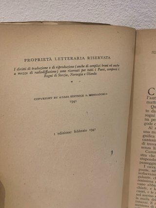 Libro biografico Rossini ed.Mondadori  vintage