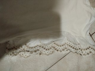 Maglietta donna bianca con pizzo