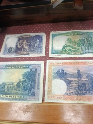 Lote Billetes Españoles Siglo XX