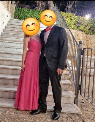 Vestido largo rosa para eventos