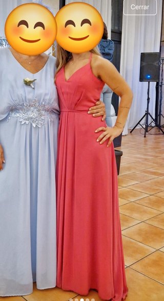 Vestido largo rosa para eventos