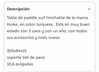 Tabla paddle surf HUIKE NO REBAJO PRECIO