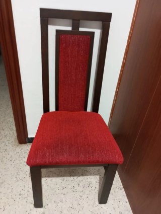 Sillas Capitoné Tapizadas Tela Gris