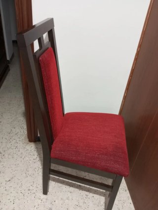 Sillas Capitoné Tapizadas Tela Gris