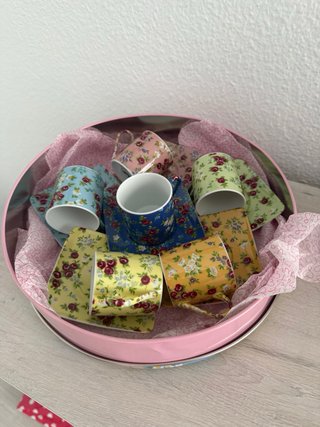 Juego de café floral vintage