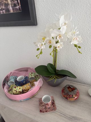 Juego de café floral vintage