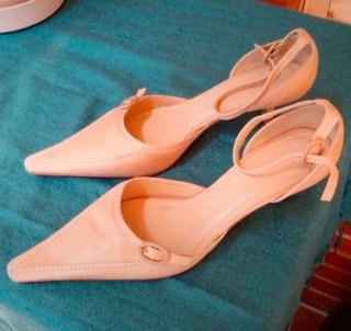 Zapatos Zara Vintage 1999 Rosa Punta Fina