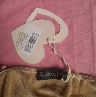 Vestido sin estrenar fiesta dorado mujer